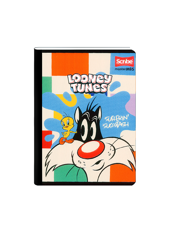 Cuaderno Cosido Scribe Looney Tunes 100 Hojas Doble Linea 1