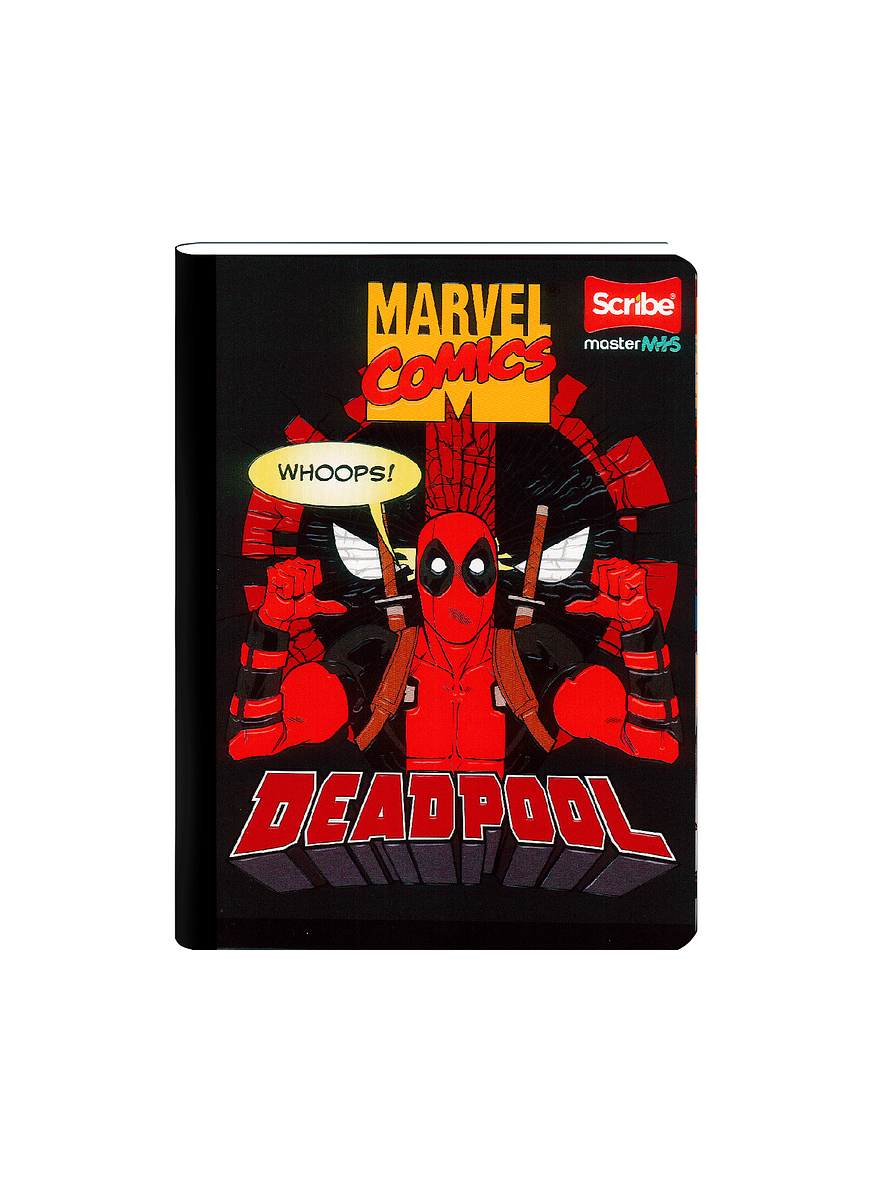 Cuaderno Cosido Deadpool 50 Hojas Cuadros  3