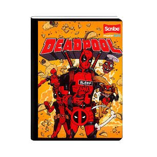 Cuaderno Cosido Deadpool 50 Hojas Cuadros 