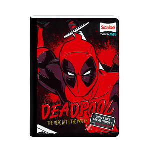 Cuaderno Cosido Deadpool 50 Hojas Cuadros 