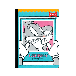 Cuaderno Cosido Looney Tunes Cuadros 50 Hojas 