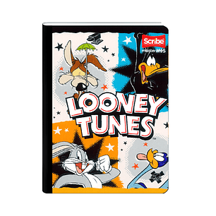 Cuaderno Cosido Looney Tunes Cuadros 50 Hojas 