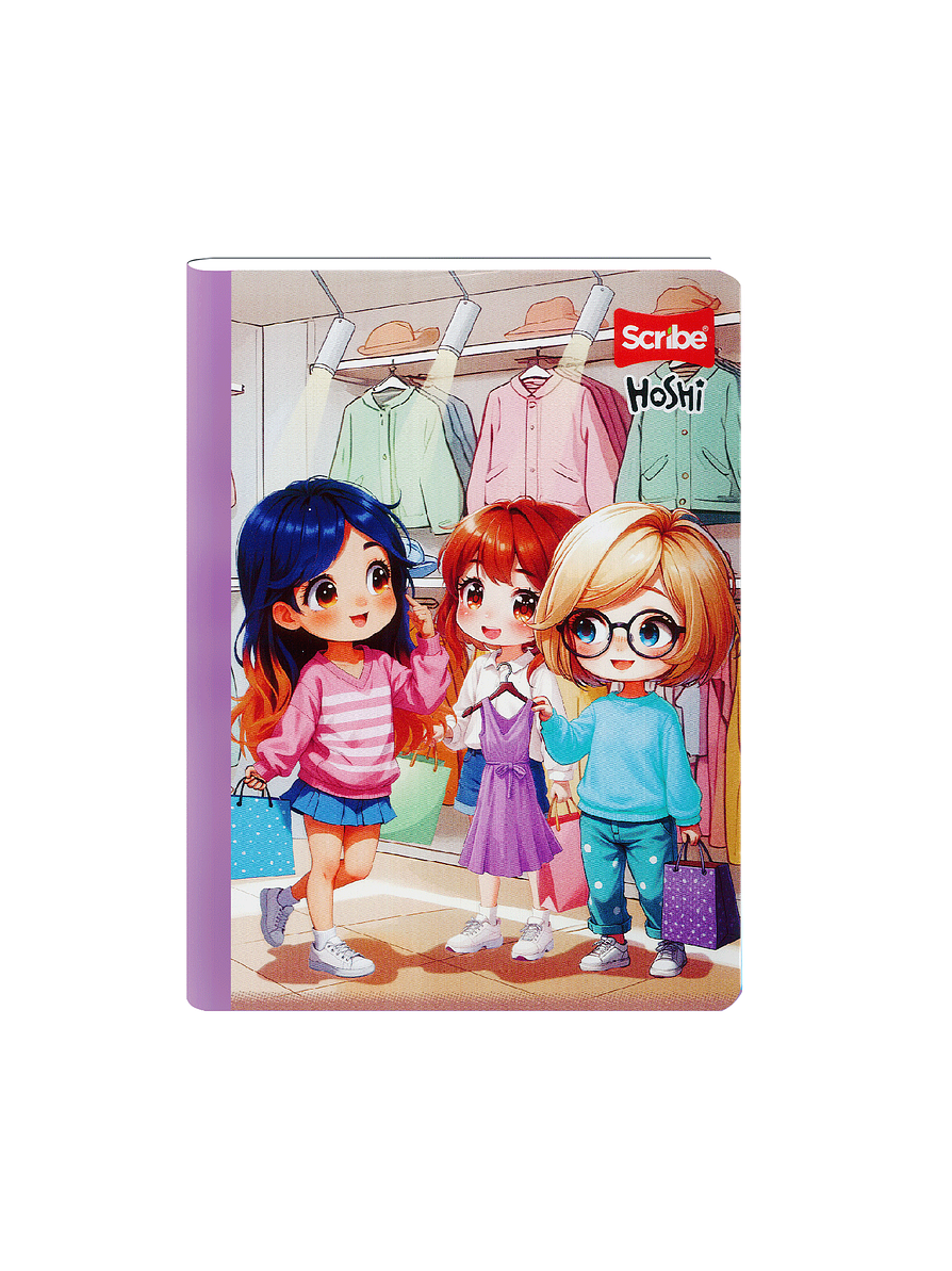 Cuaderno Cosido Hoshi 50 Hojas Cuadros 7