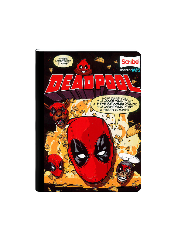 Cuaderno Cosido Deadpool 100 Hojas Cuadros  6