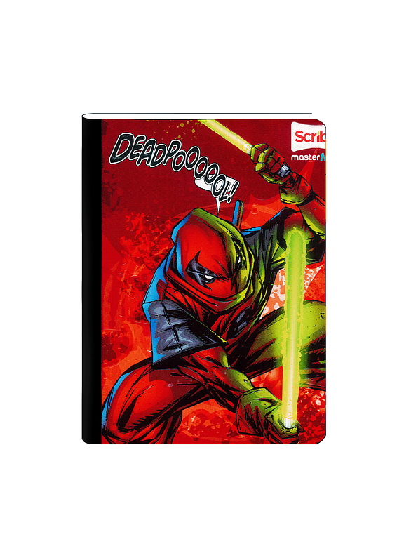 Cuaderno Cosido Deadpool 100 Hojas Cuadros  2