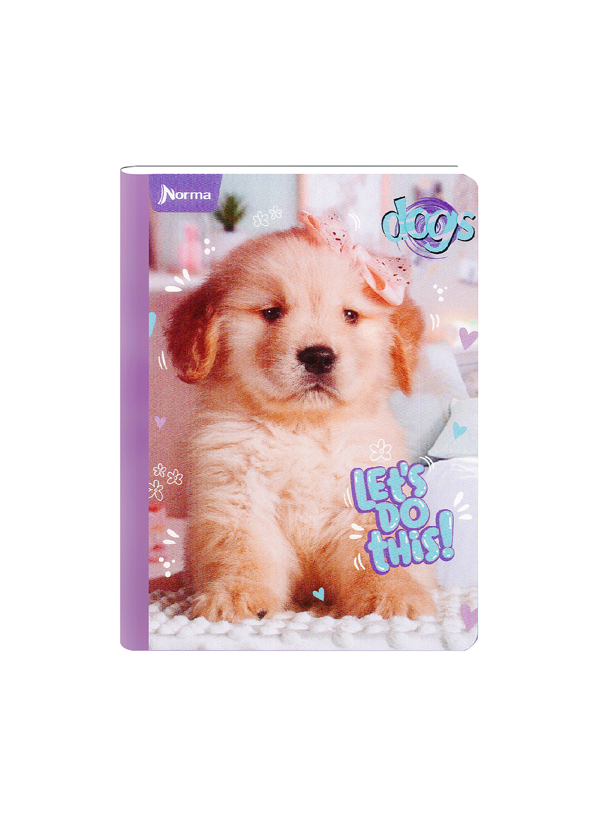 Cuaderno Cosido Norma Dogs 100 Hojas Lineas 3