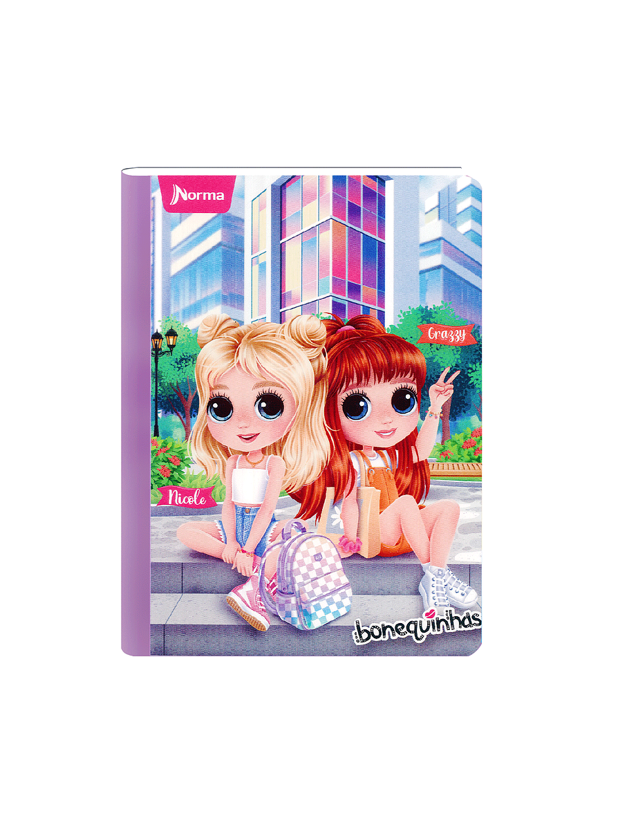 Cuaderno Cosido Norma Bonequinhas 100 Hojas Líneas 1