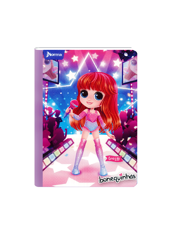 Cuaderno Cosido Norma Bonequinhas 100 Hojas Líneas 3