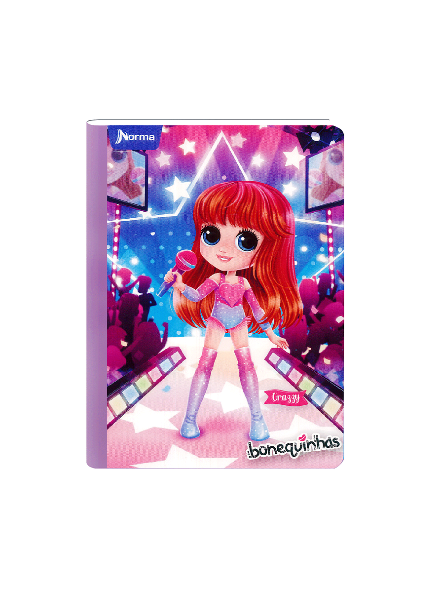 Cuaderno Cosido Norma Bonequinhas 100 Hojas Líneas 3