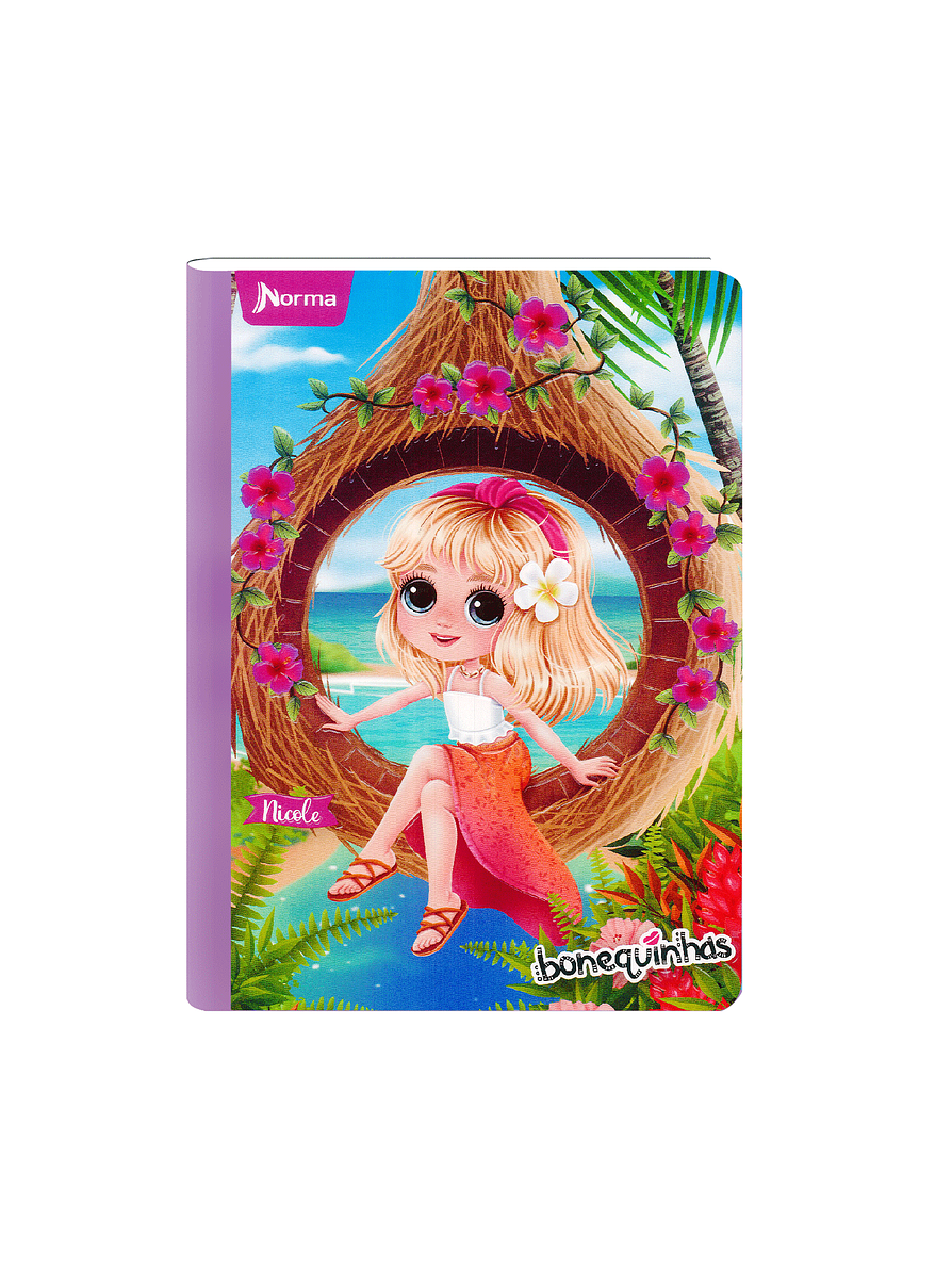 Cuaderno Cosido Norma Bonequinhas 100 Hojas Líneas 4