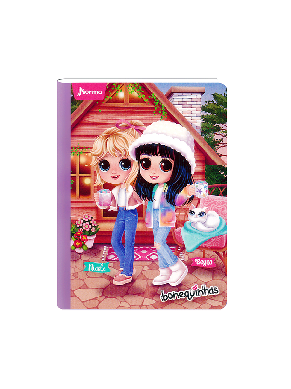 Cuaderno Cosido Norma Bonequinhas 100 Hojas Líneas 6