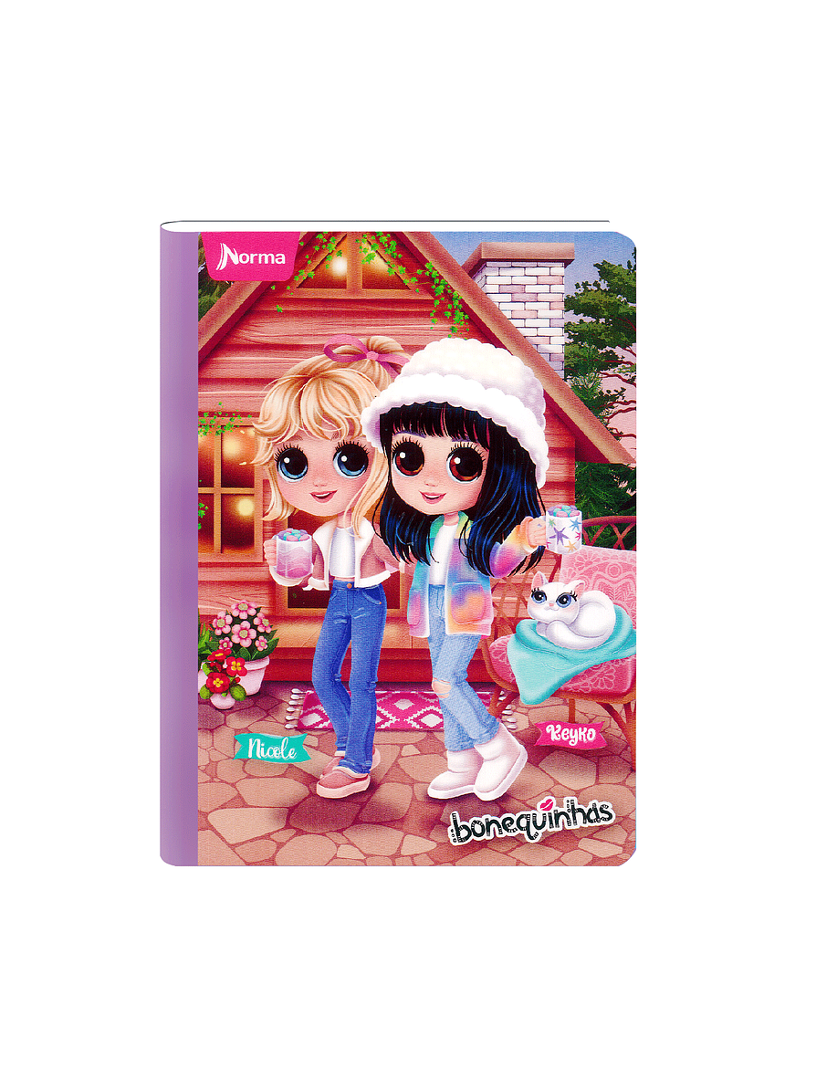 Cuaderno Cosido Norma Bonequinhas 100 Hojas Líneas 6