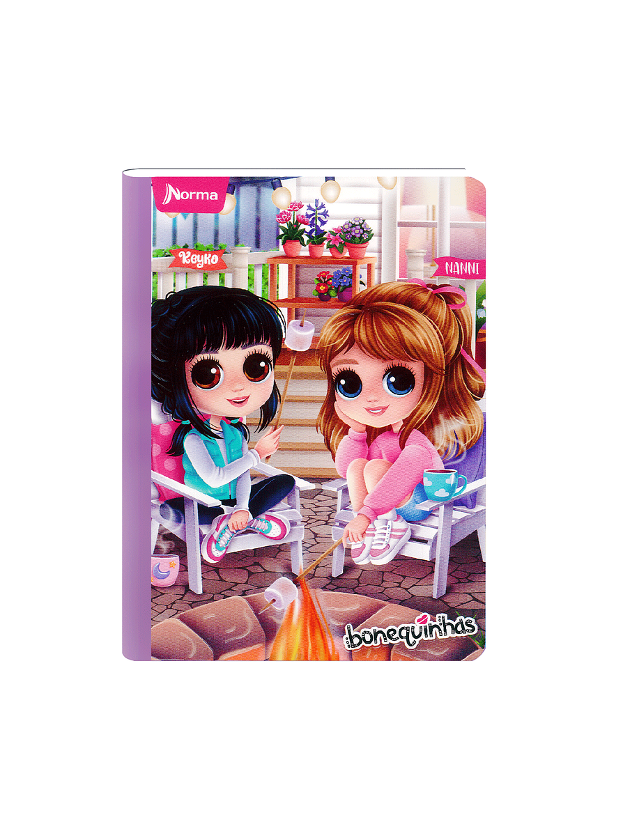 Cuaderno Cosido Norma Bonequinhas 100 Hojas Líneas 7