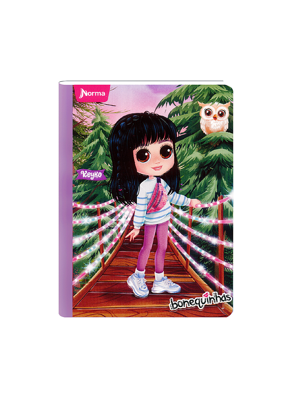 Cuaderno Cosido Norma Bonequinhas 100 Hojas Líneas 8