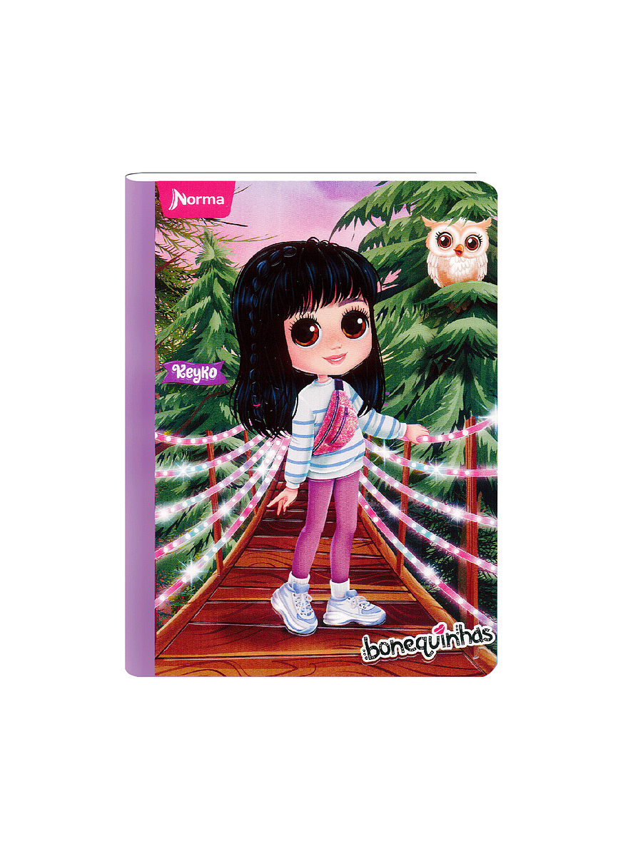 Cuaderno Cosido Norma Bonequinhas 100 Hojas Líneas 8