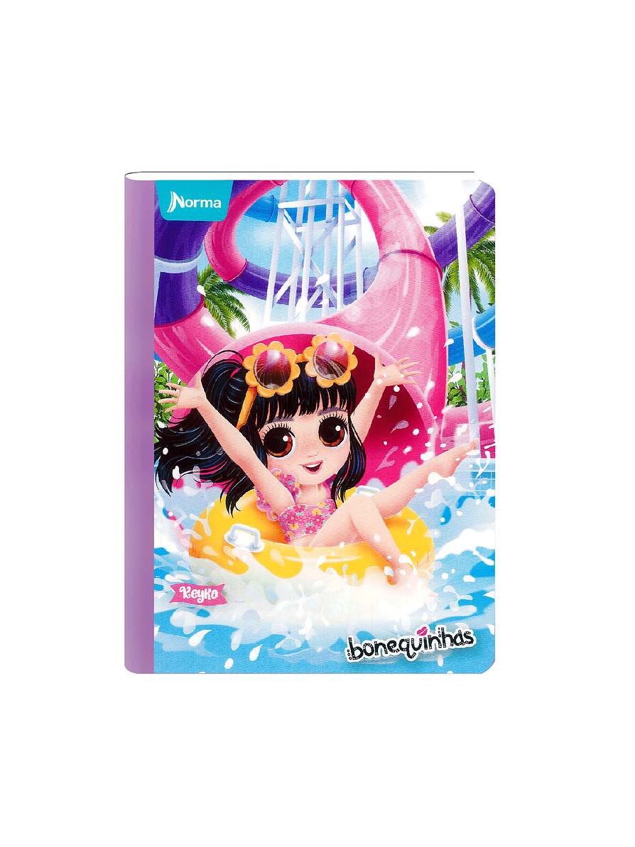 Cuaderno Cosido Norma Bonequinhas 100 Hojas Líneas 9