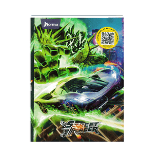 Cuaderno Cosido Pasta Dura Street Racer 80 Hojas Cuadros