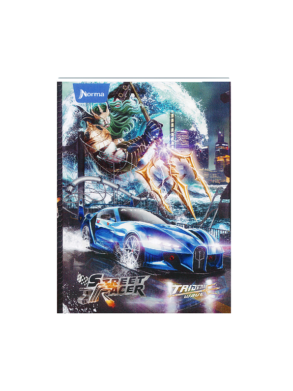 Cuaderno Cosido Pasta Dura Street Racer 80 Hojas Cuadros 3