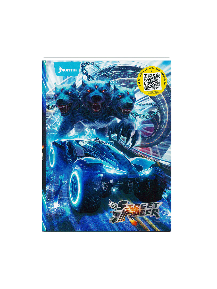 Cuaderno Cosido Pasta Dura Street Racer 80 Hojas Cuadros 4