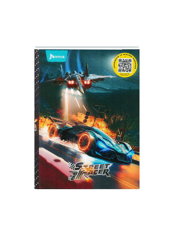 Cuaderno Cosido Pasta Dura Street Racer 80 Hojas Cuadros 5