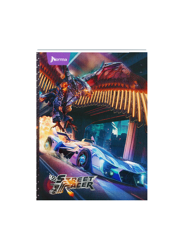 Cuaderno Cosido Pasta Dura Street Racer 80 Hojas Cuadros 6