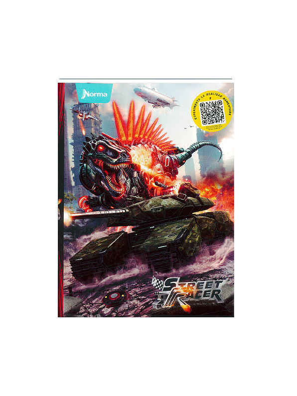 Cuaderno Cosido Pasta Dura Street Racer 80 Hojas Cuadros 7