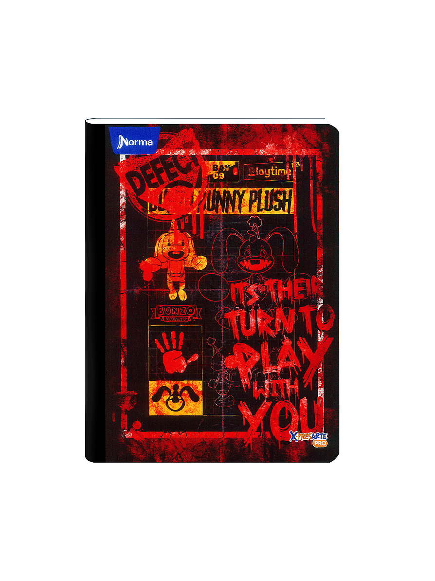 Cuaderno Cosido Norma X-Presarte Poppy Playtime 50 Hojas Cuadros 6