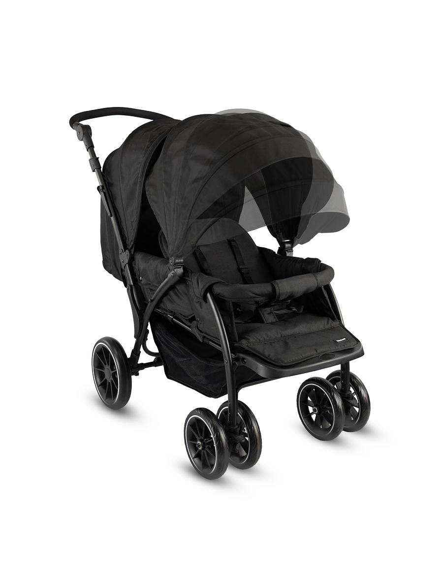 Coche Bebesit Gemelar Bivo Black Premium 4