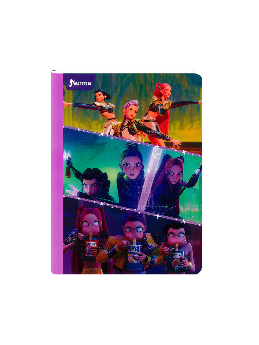 Cuaderno Cosido Norma Guerreras KPOP 100 Hojas Cuadros 3
