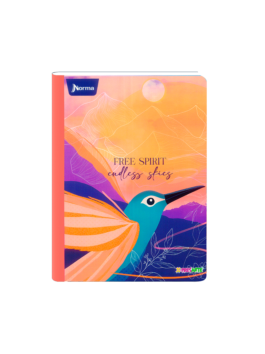 Cuaderno Cosido Norma X-Presarte Femenino 100 Hojas Cuadros 7