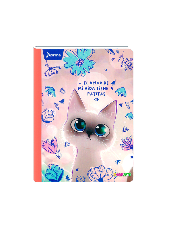 Cuaderno Cosido Norma X-Presarte Femenino 50 Hojas Cuadros 8