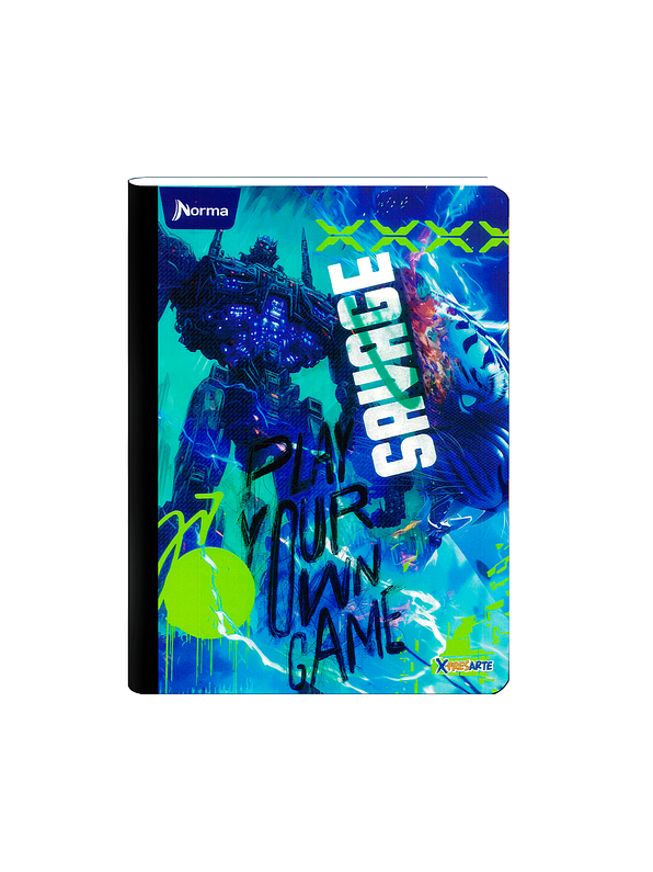 Cuaderno Cosido Norma X-Presarte Masculino 100 Hojas Cuadros 3