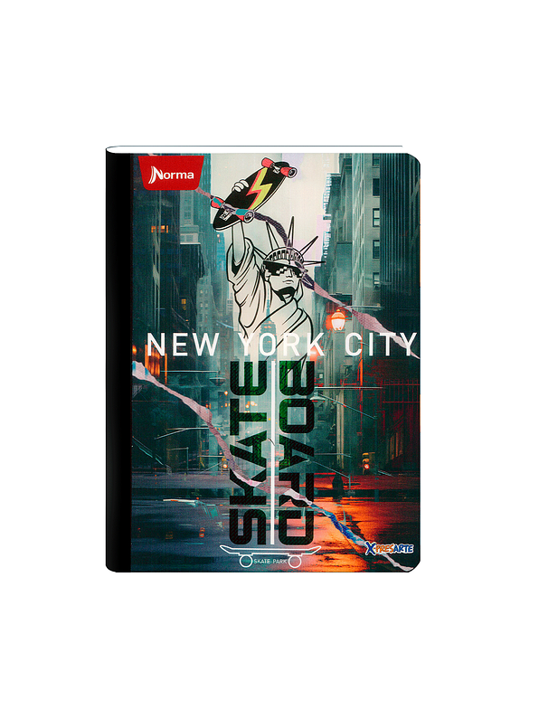 Cuaderno Cosido Norma X-Presarte Masculino 100 Hojas Cuadros 5