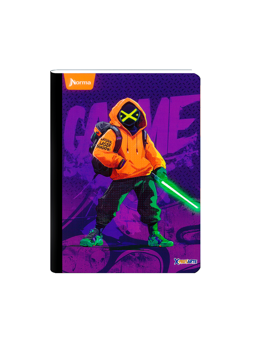 Cuaderno Cosido Norma X-Presarte Masculino 100 Hojas Cuadros 8