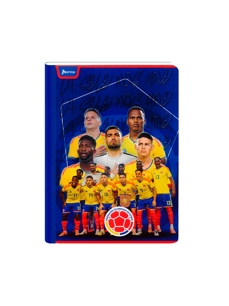 Cuaderno Cosido Norma Selección Colombia 50 Hojas Líneas 1