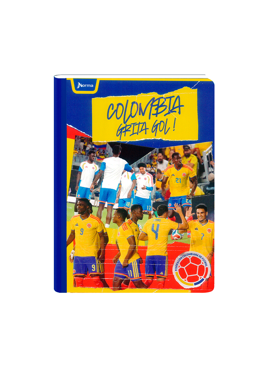 Cuaderno Cosido Norma Selección Colombia 50 Hojas Líneas 4