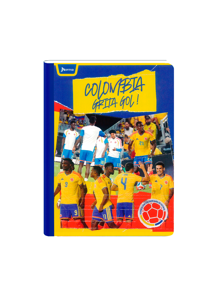 Cuaderno Cosido Norma Selección Colombia 50 Hojas Cuadros 3