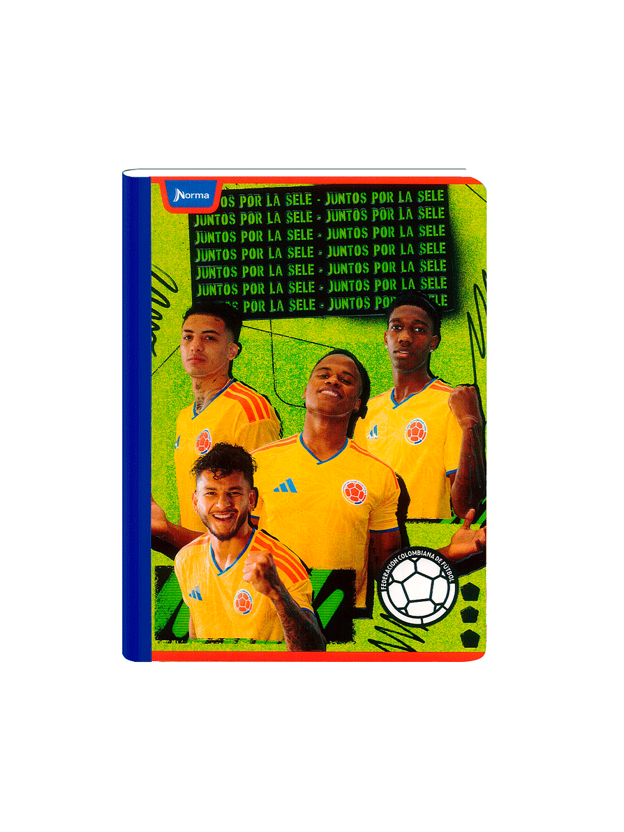 Cuaderno Cosido Norma Selección Colombia 50 Hojas Cuadros 1