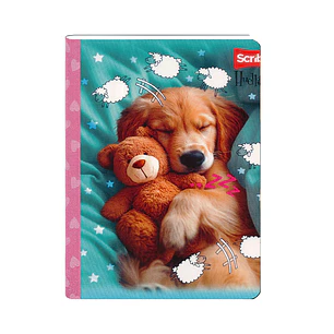 Cuaderno Cosido Huellitas Líneas 100 Hojas