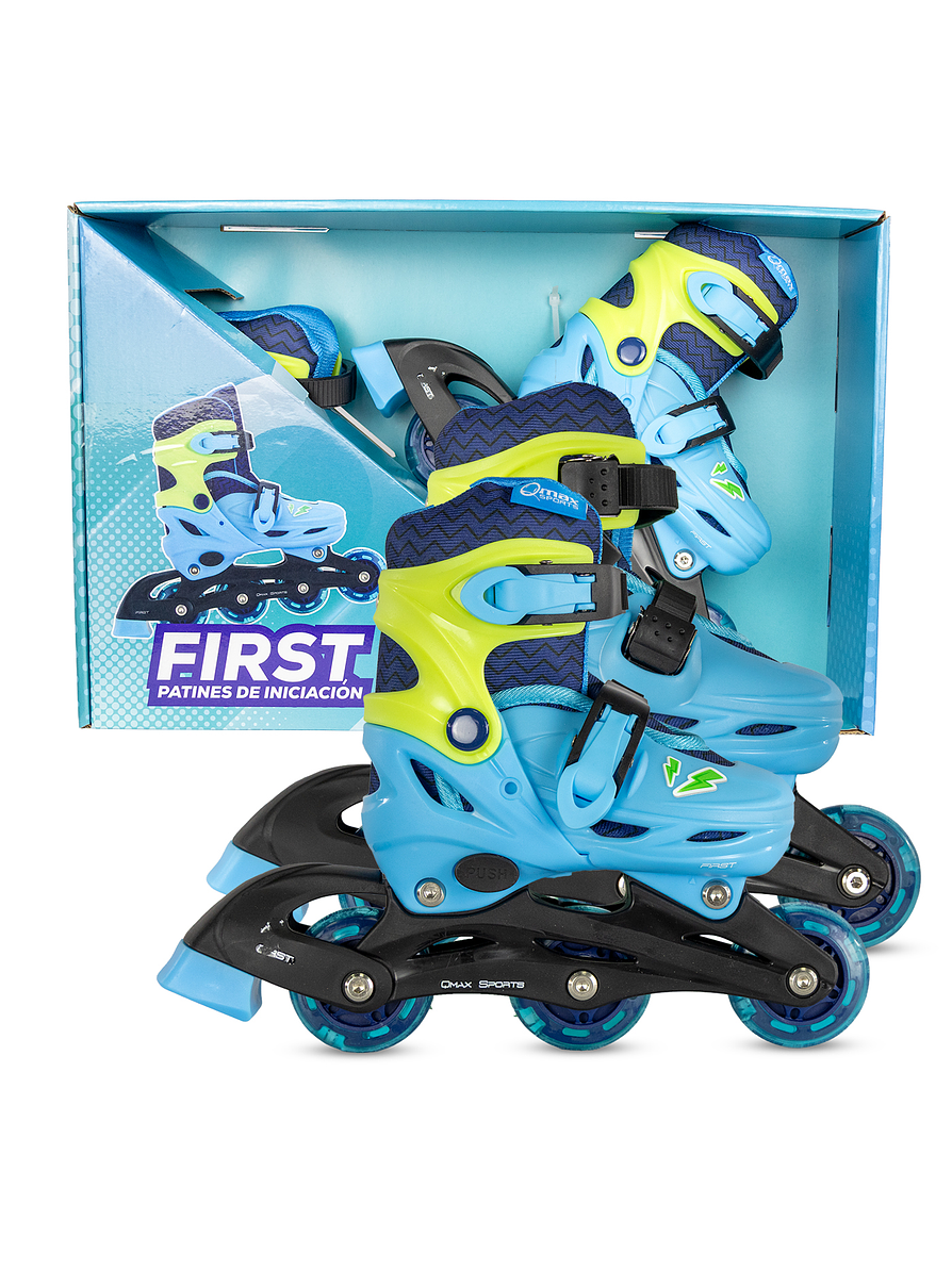 Patín Infantil Convertible First Qmax Blue  1