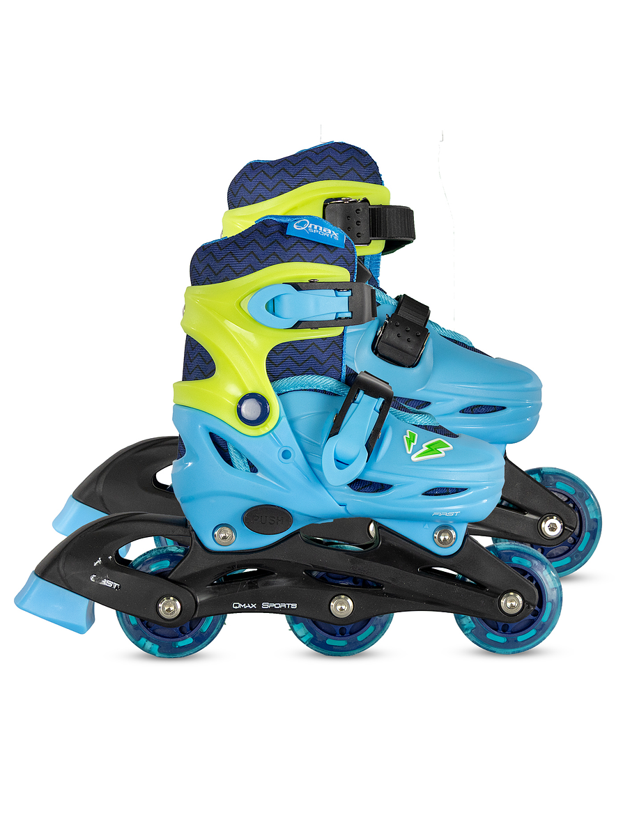 Patín Infantil Convertible First Qmax Blue  7