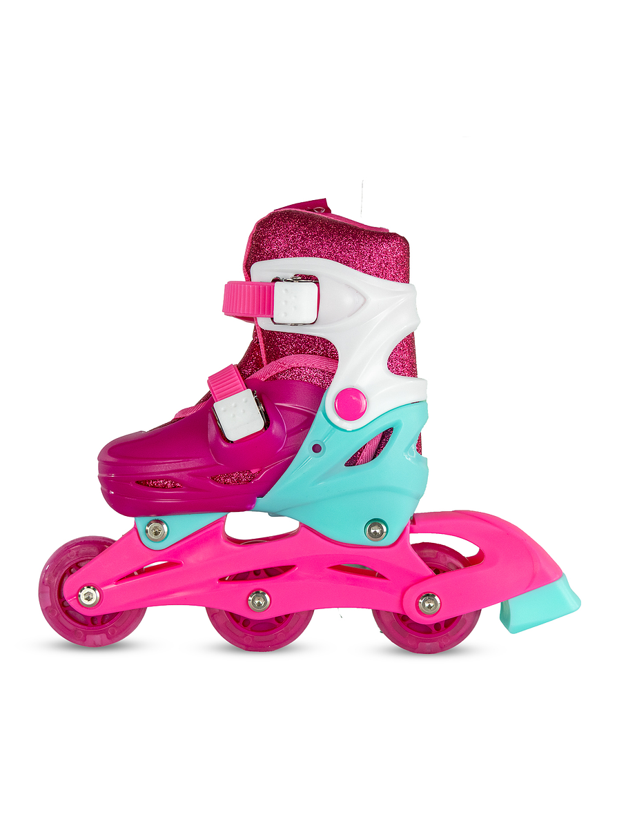 Patín Infantil Convertible First Qmax Pink 3