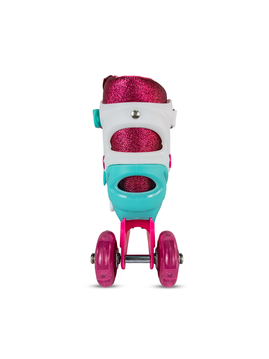 Patín Infantil Convertible First Qmax Pink 10