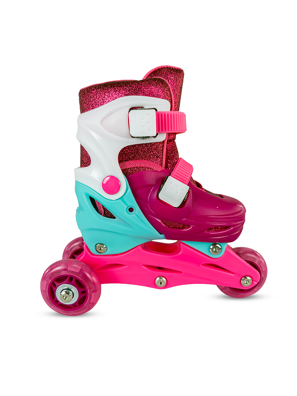 Patín Infantil Convertible First Qmax Pink 7