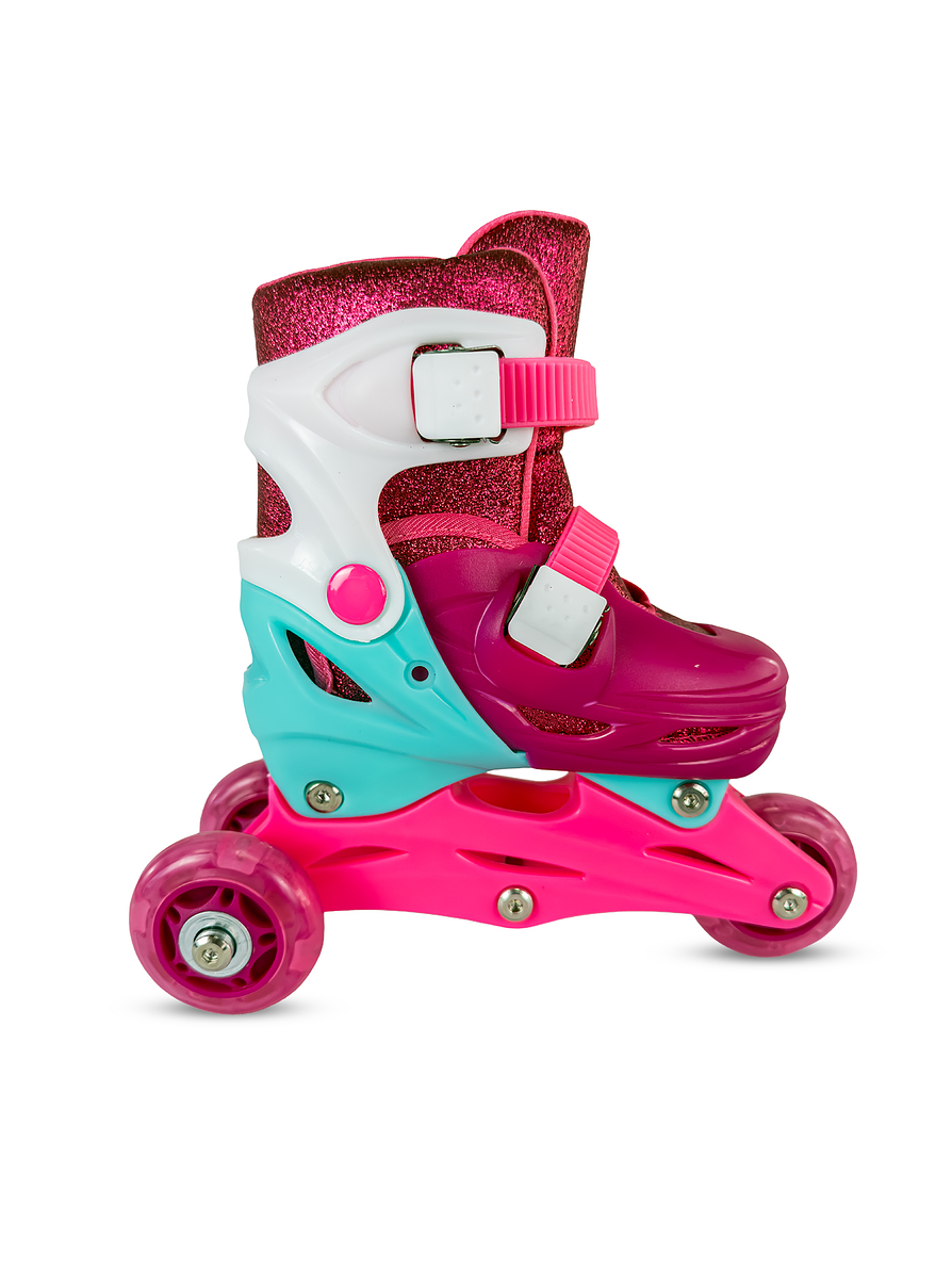 Patín Infantil Convertible First Qmax Pink 7