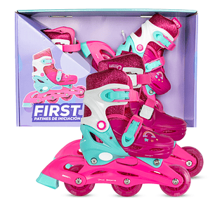 Patín Infantil Convertible First Qmax Pink