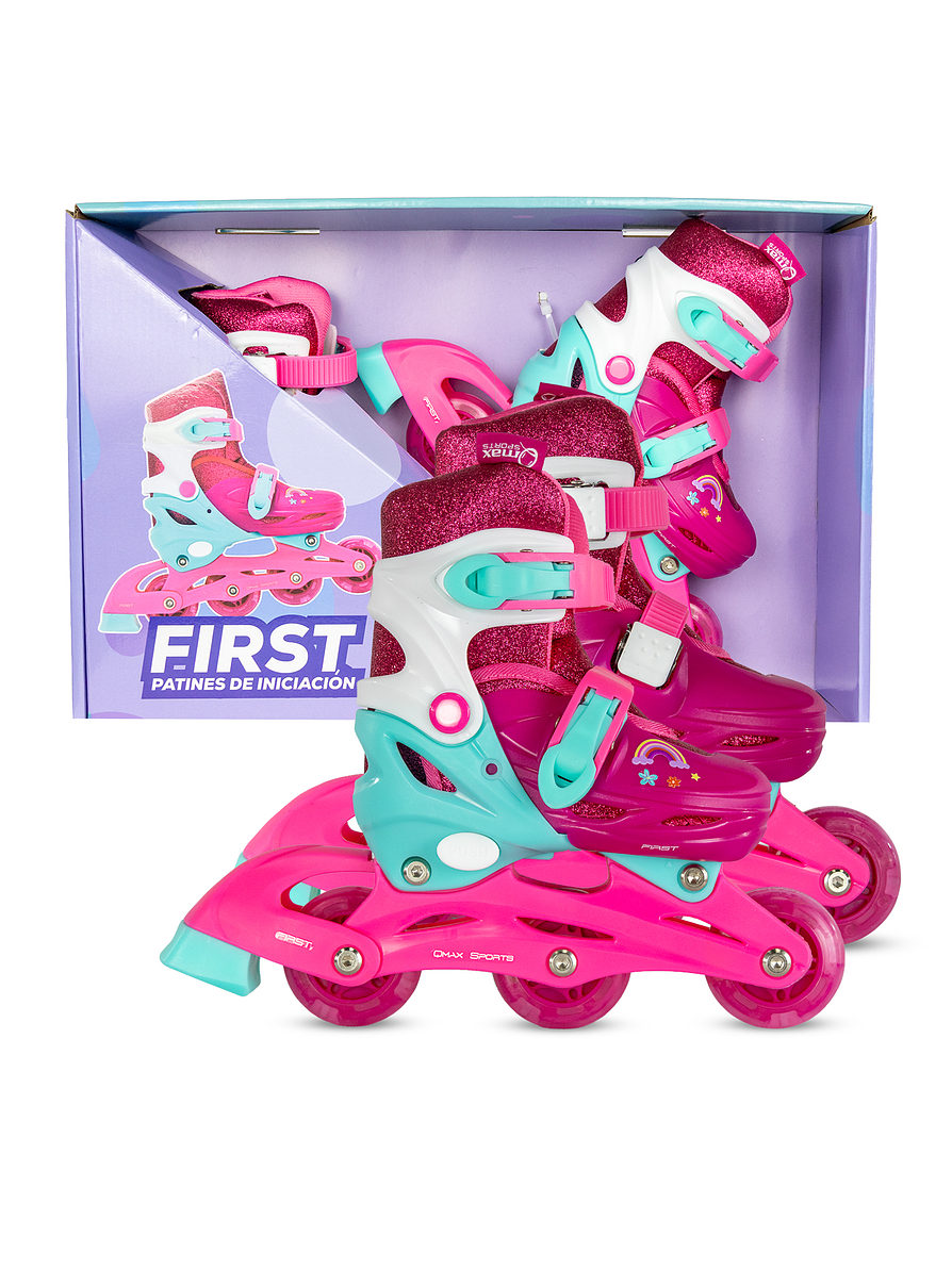 Patín Infantil Convertible First Qmax Pink 1