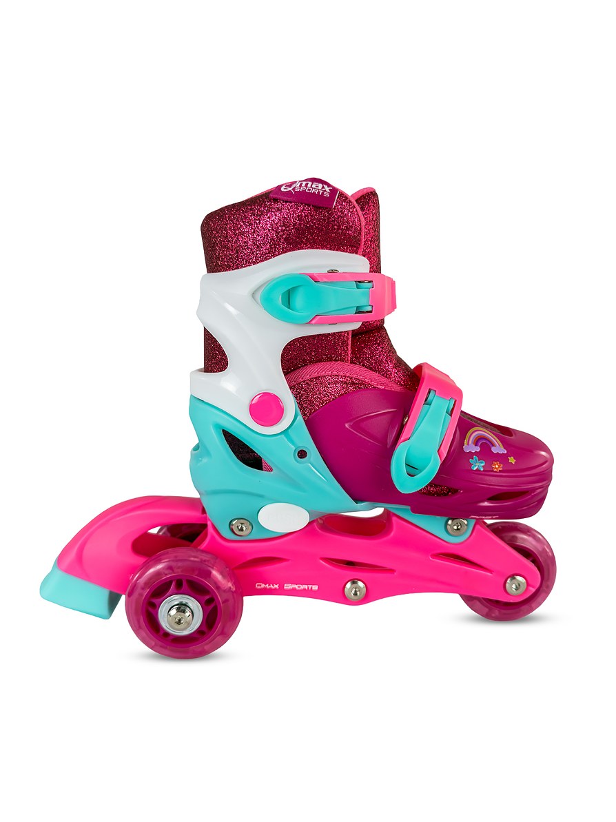 Patín Infantil Convertible First Qmax Pink 9