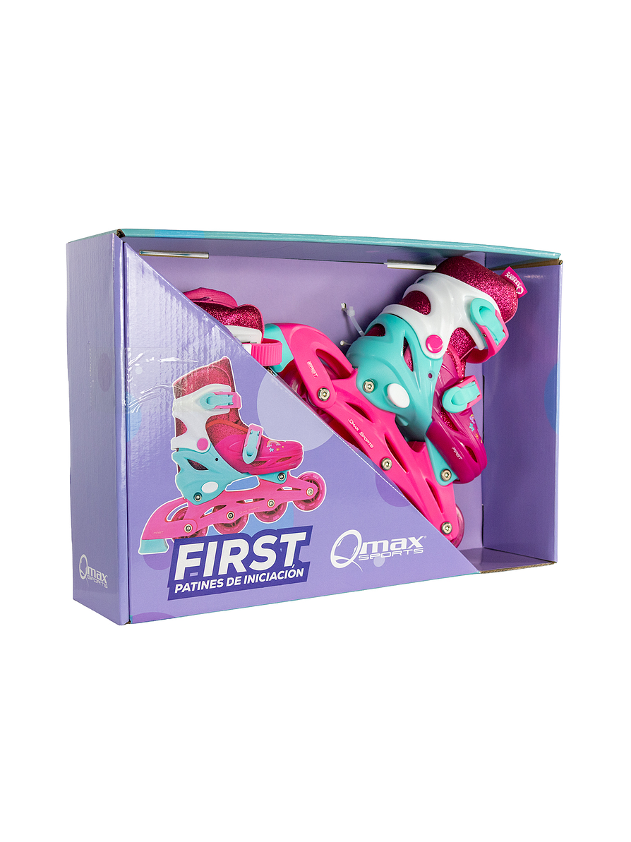Patín Infantil Convertible First Qmax Pink 4