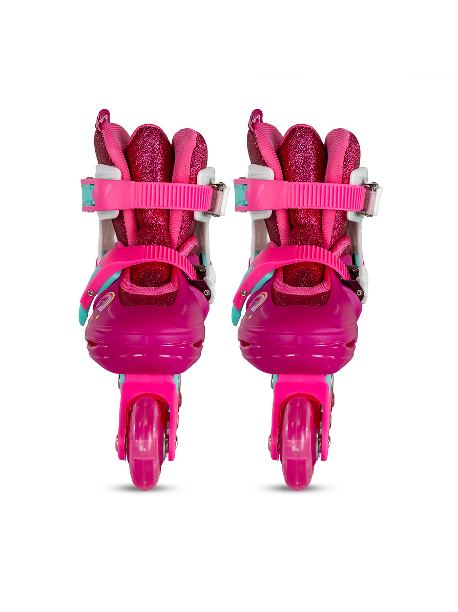 Patín Infantil Convertible First Qmax Pink 6